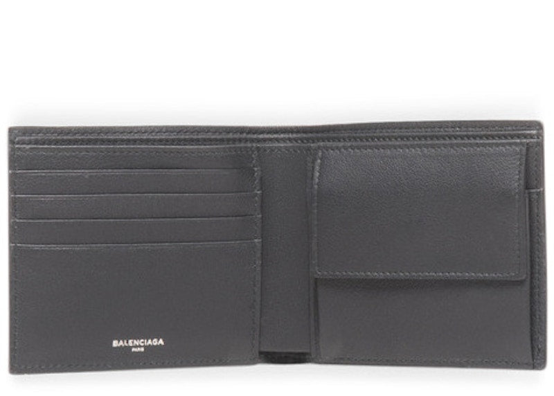 Balenciaga Papier Square Coin Wallet Gris Fossile