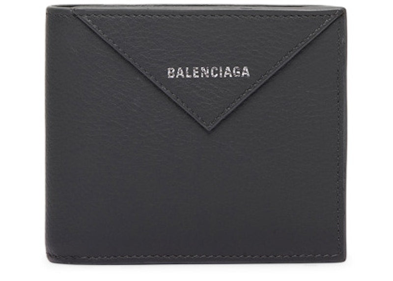 Balenciaga Papier Square Coin Wallet Gris Fossile