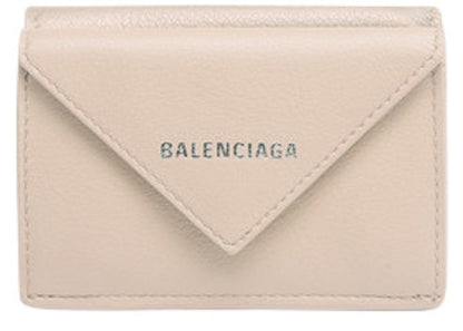 Balenciaga Papier Wallet Mini Beige Tapioca