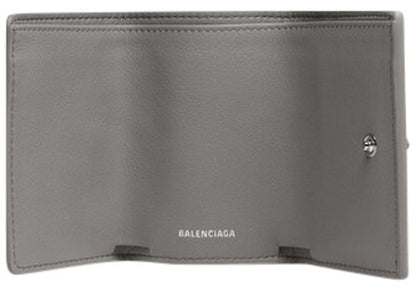 Balenciaga Papier Wallet Mini Metal Grey