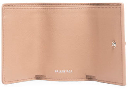 Balenciaga Papier Wallet Mini Rose Des Sables