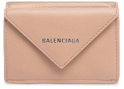 Balenciaga Papier Wallet Mini Rose Des Sables