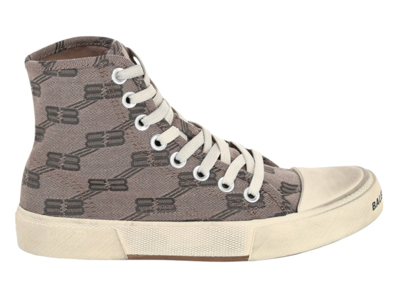 Balenciaga Paris BB Monogram High-Top Grey (Women's)