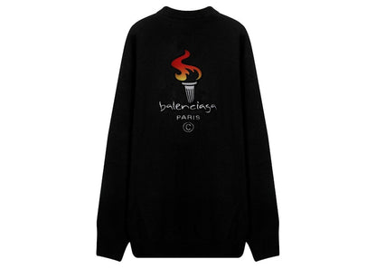 Balenciaga Paris Crewneck Sweater Black