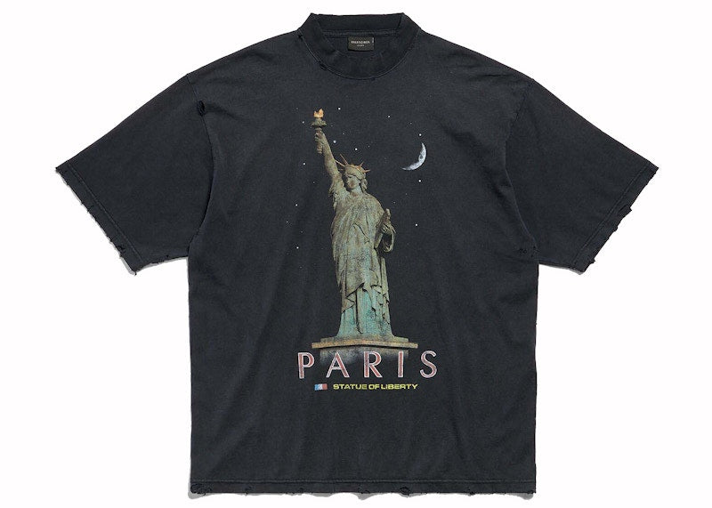 Balenciaga Paris Liberty Medium Fit T-Shirt Black