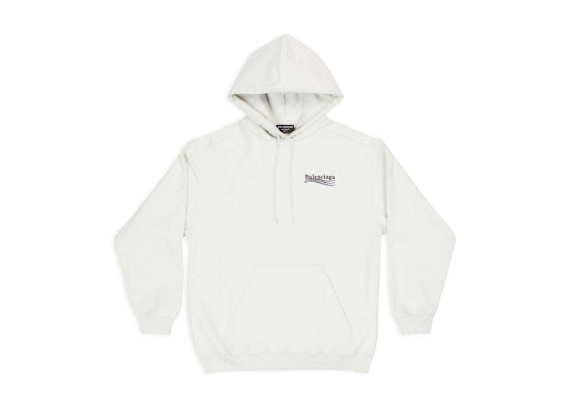 Balenciaga Political Campaign Hoodie White/Black/Blue