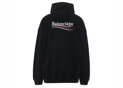 Balenciaga Political Campaign Large Fit Hoodie Black