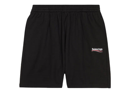 Balenciaga Political Campaign Large Fit Sweat Shorts Black/White