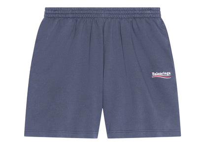 Balenciaga Political Campaign Large Fit Sweat Shorts Dark Grey/White