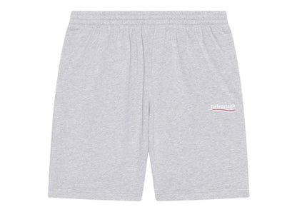 Balenciaga Political Campaign Large Fit Sweat Shorts Grey/White/Red