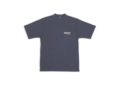 Balenciaga Political Campaign Large Fit T-Shirt Dark Grey/White