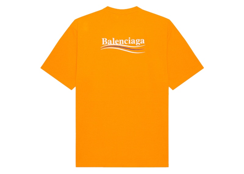 Balenciaga Political Campaign Large Fit T-Shirt Fluo Orange