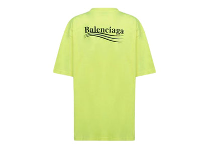 Balenciaga Political Campaign Large Fit T-Shirt Fluo Yellow