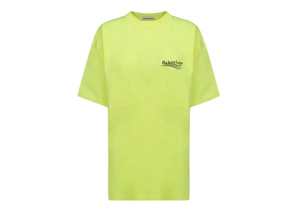 Balenciaga Political Campaign Large Fit T-Shirt Fluo Yellow