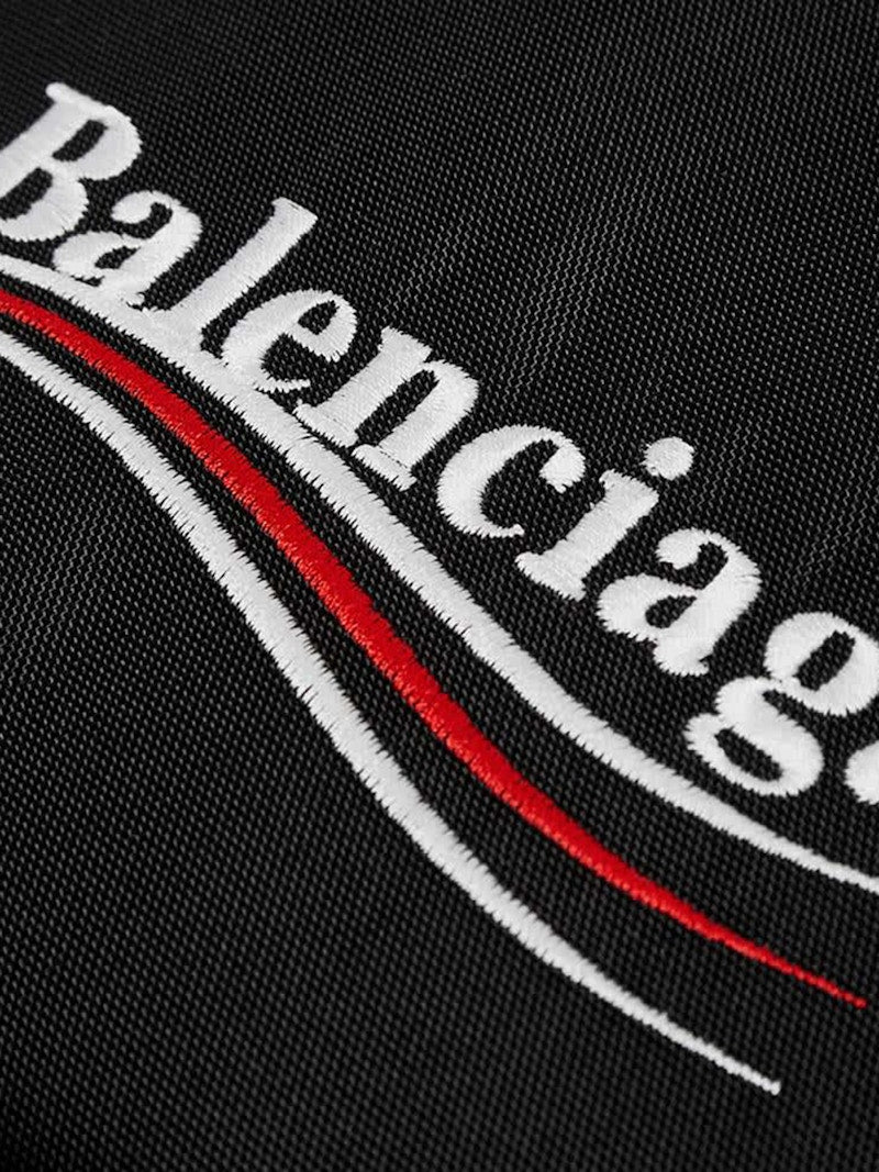 Balenciaga Political Campaign Logo Backpack Nylon Black