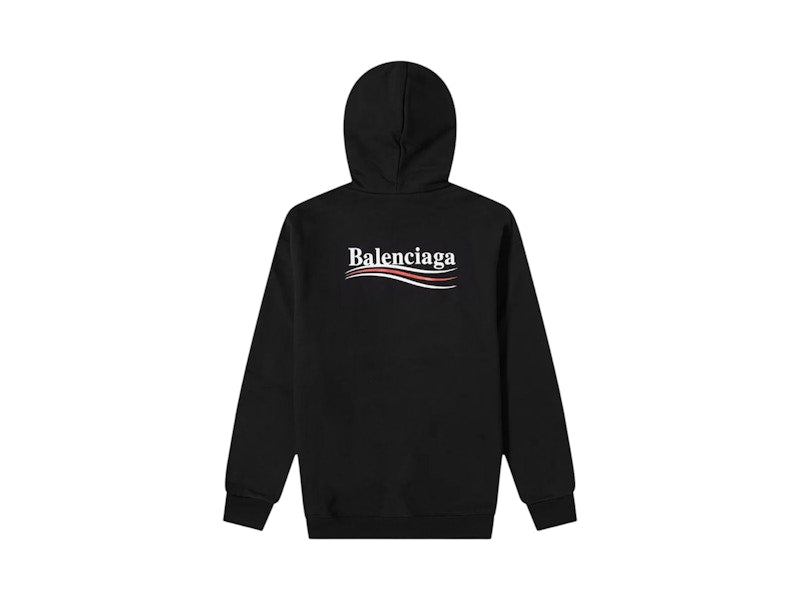 Balenciaga Political Campaign Logo Hoodie Black