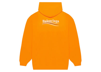 Balenciaga Political Campaign Medium Fit Hoodie Fluo Orange