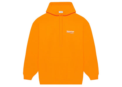 Balenciaga Political Campaign Medium Fit Hoodie Fluo Orange