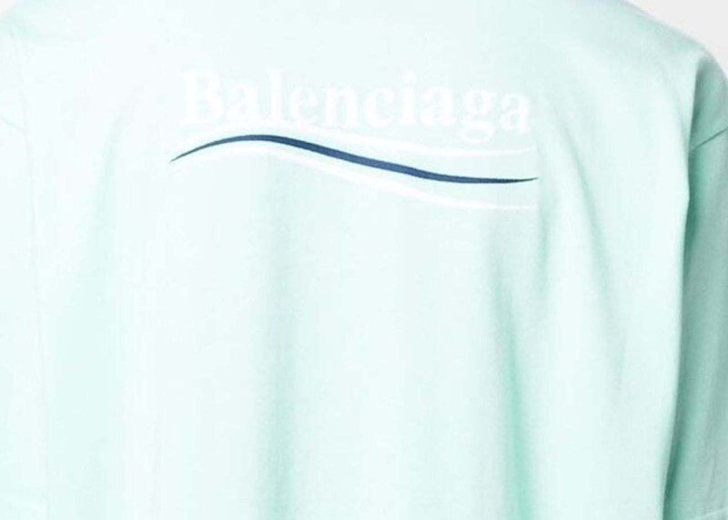Balenciaga Political Campaign Oversized Logo-Print T-shirt Mint