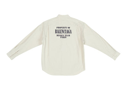 Balenciaga Property Large Fit Shirt Beige/Black