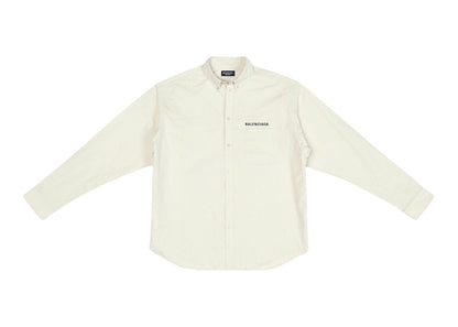 Balenciaga Property Large Fit Shirt Beige/Black