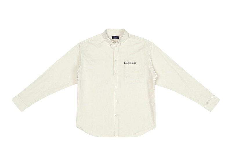 Balenciaga Property Large Fit Shirt Beige/Black