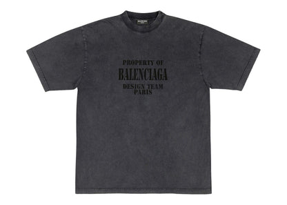 Balenciaga Property Large Fit Vintage T-shirt Black/White