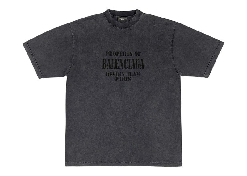 Balenciaga Property Large Fit Vintage T-shirt Black/White
