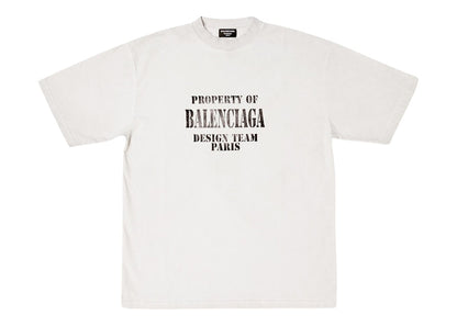 Balenciaga Property Large Fit Vintage T-shirt White/Black