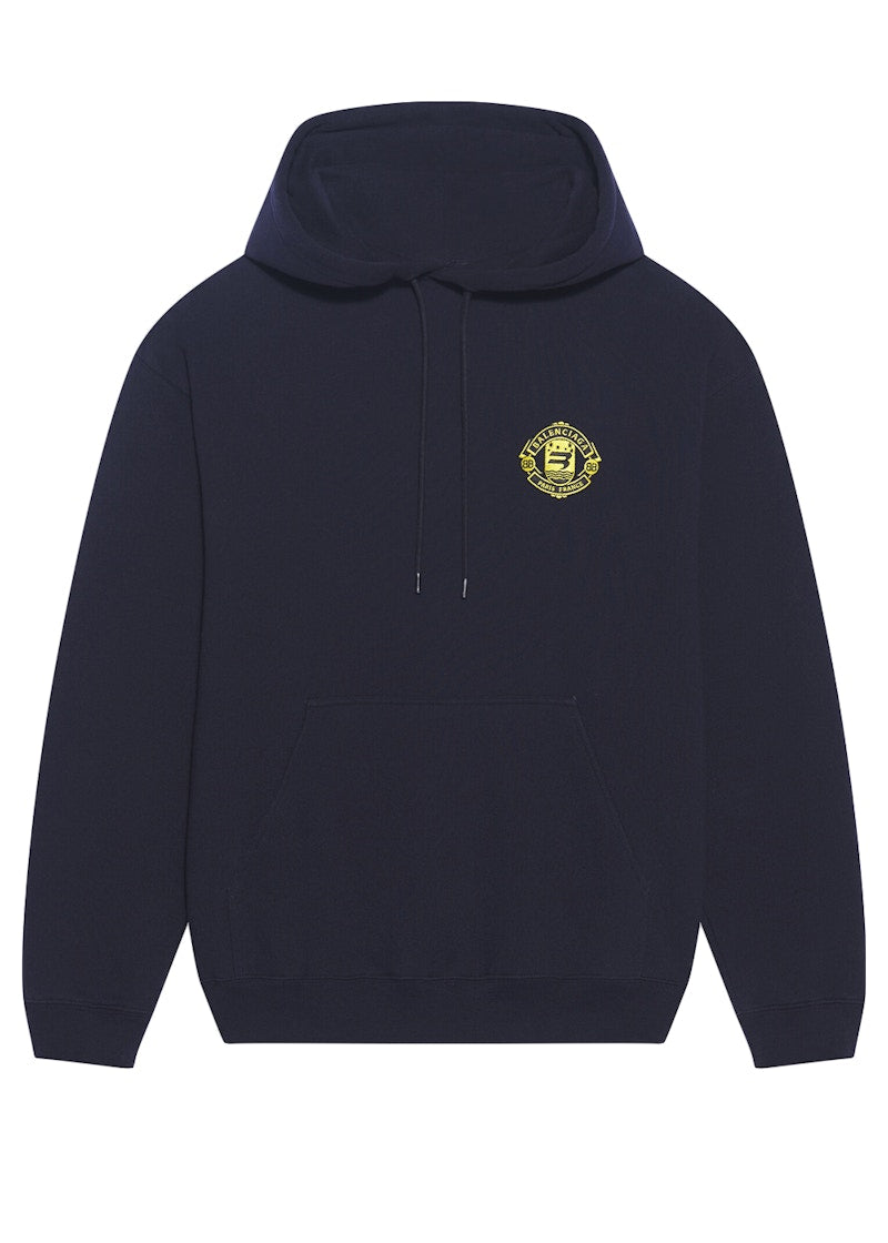 Balenciaga Quest Medium Fit Hoodie Dark Blue