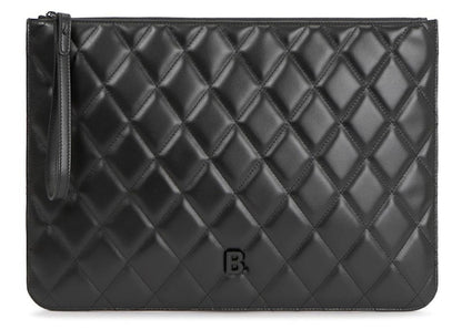 Balenciaga Quilted Clutch Bag Large Black