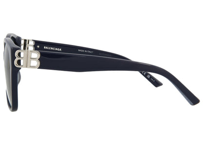 Balenciaga Rectangle-Frame Acetate Sunglasses Blue/Silver (BB0135SA-30009996-004)