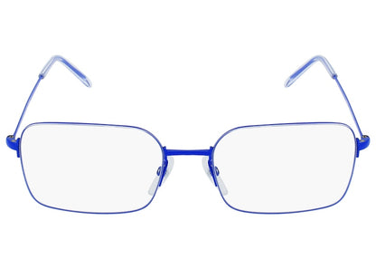 Balenciaga Rectangle-Frame Metal Sunglasses Blue/Transparent (BB0033O-30006632-004)
