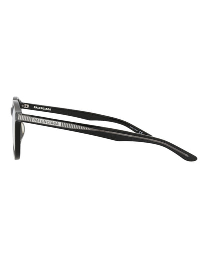 Balenciaga Round-Frame Acetate Optical Frames Black Black Transparent (BB0042OA-30006652-001)