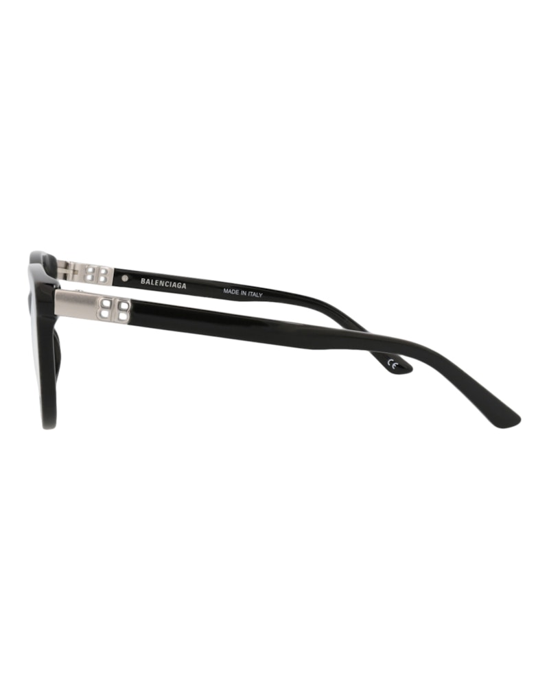 Balenciaga Round-Frame Acetate Optical Frames Black Black Transparent (BB0185O-30011863-001)