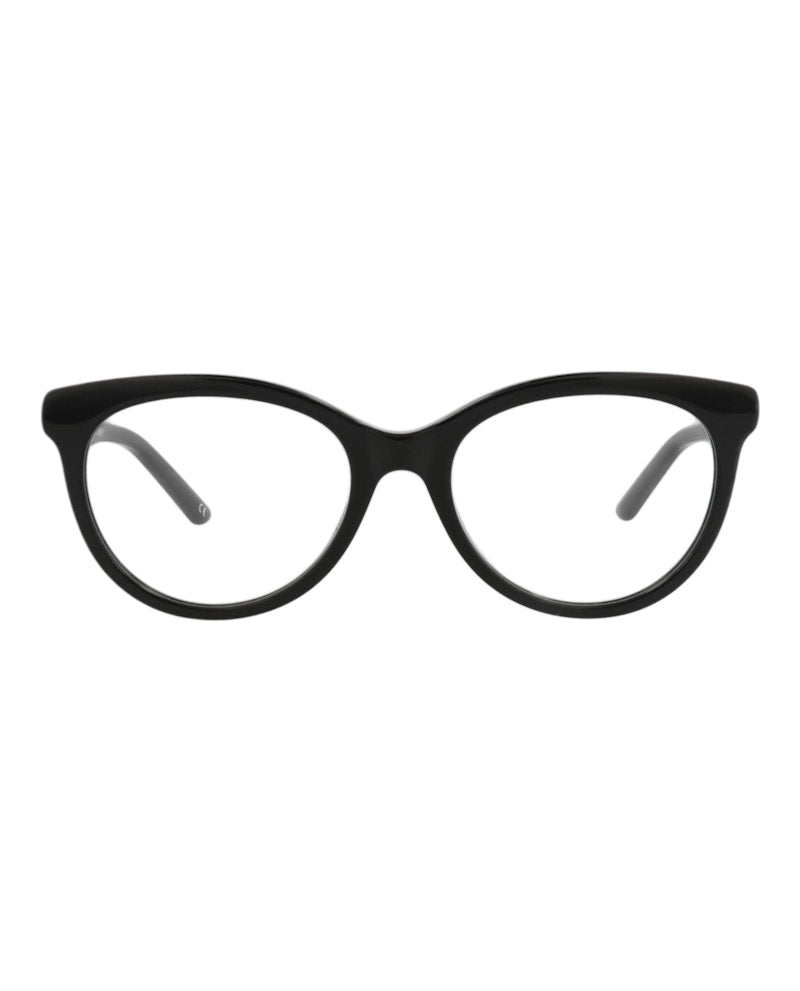 Balenciaga Round-Frame Acetate Optical Frames Black Black Transparent (BB0185O-30011863-001)