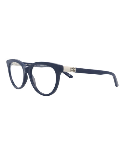 Balenciaga Round-Frame Acetate Optical Frames Blue Blue Transparent (BB0185O-30011863-004)