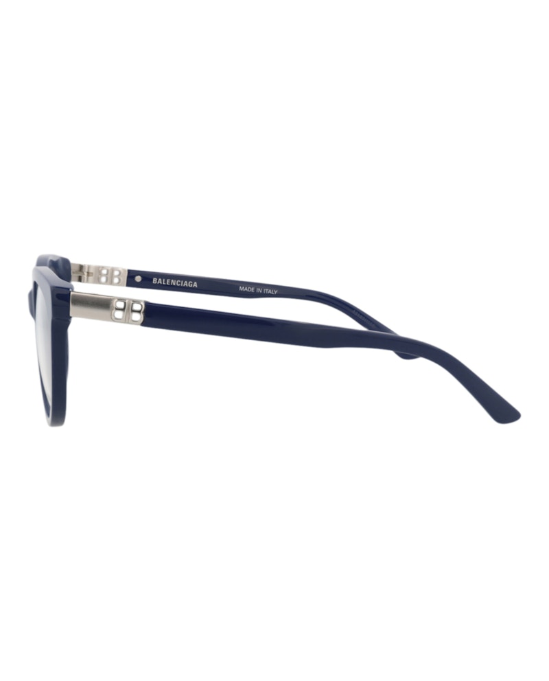 Balenciaga Round-Frame Acetate Optical Frames Blue Blue Transparent (BB0185O-30011863-004)