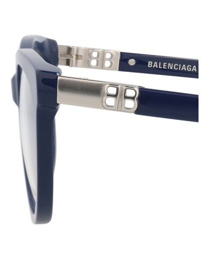Balenciaga Round-Frame Acetate Optical Frames Blue Blue Transparent (BB0185O-30011863-004)
