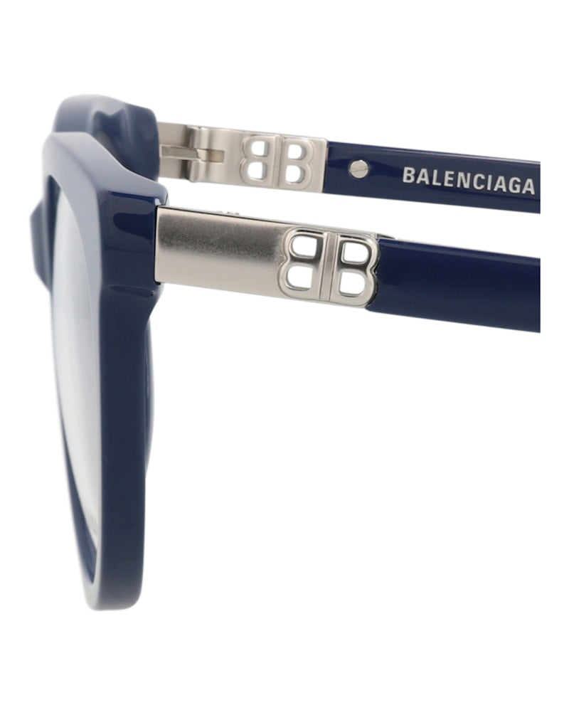 Balenciaga Round-Frame Acetate Optical Frames Blue Blue Transparent (BB0185O-30011863-004)