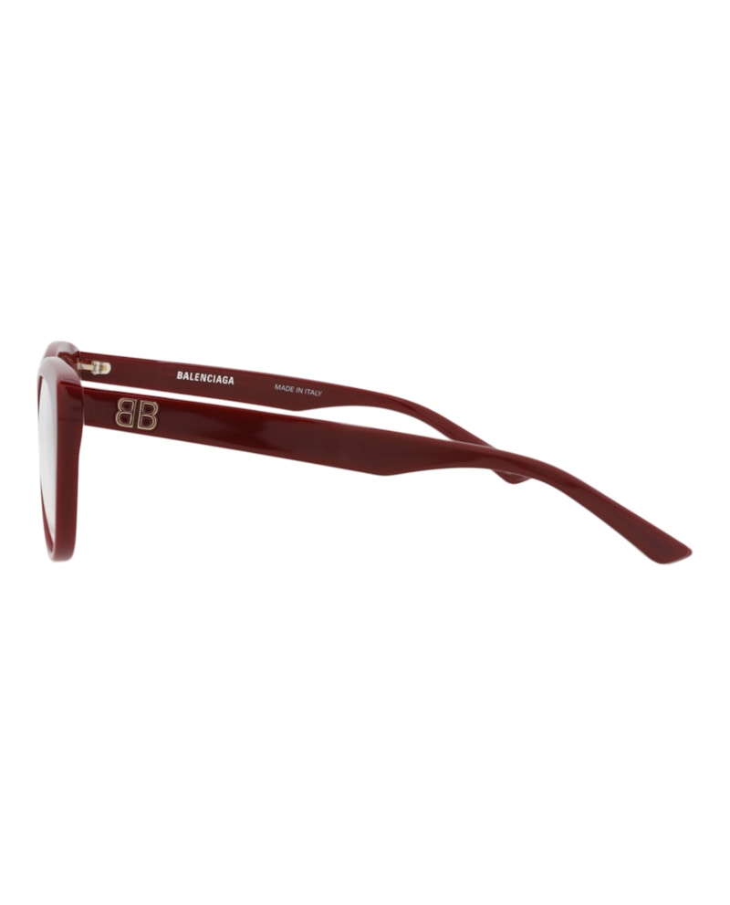 Balenciaga Round-Frame Acetate Optical Frames Burgundy Burgundy Transparent (BB0131O-30010040-006)