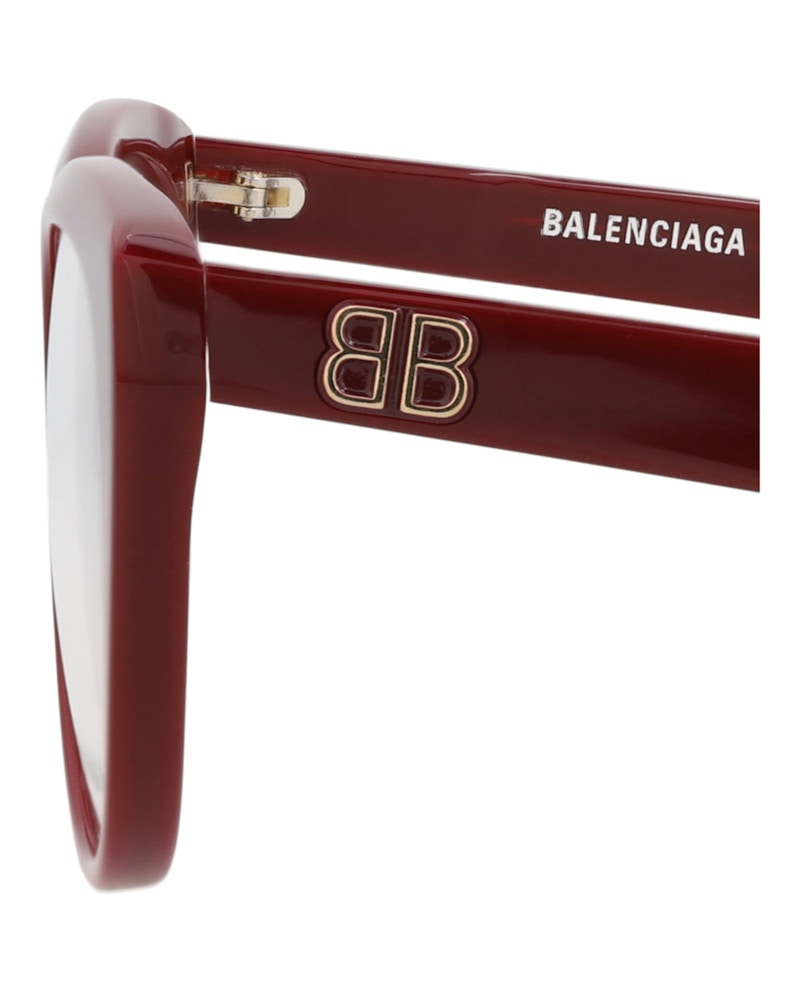 Balenciaga Round-Frame Acetate Optical Frames Burgundy Burgundy Transparent (BB0131O-30010040-006)