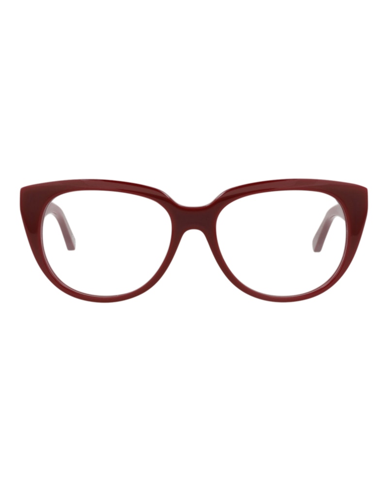 Balenciaga Round-Frame Acetate Optical Frames Burgundy Burgundy Transparent (BB0131O-30010040-006)