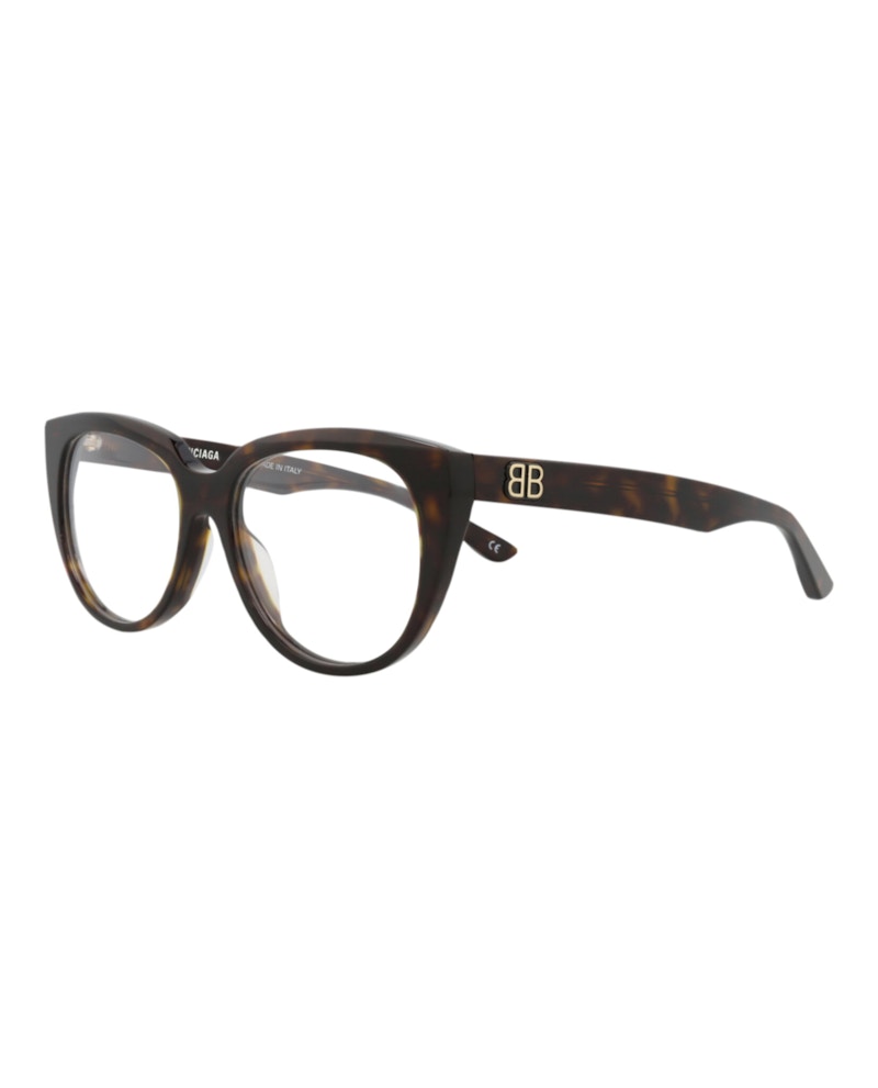 Balenciaga Round-Frame Acetate Optical Frames Havana Havana Transparent (BB0131O-30010040-005)