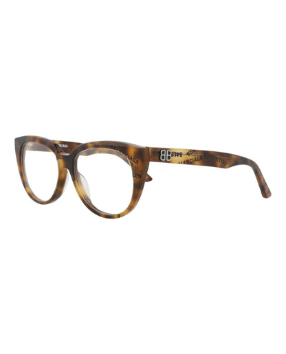 Balenciaga Round-Frame Acetate Optical Frames Havana Havana Transparent (BB0131O-30010040-008)