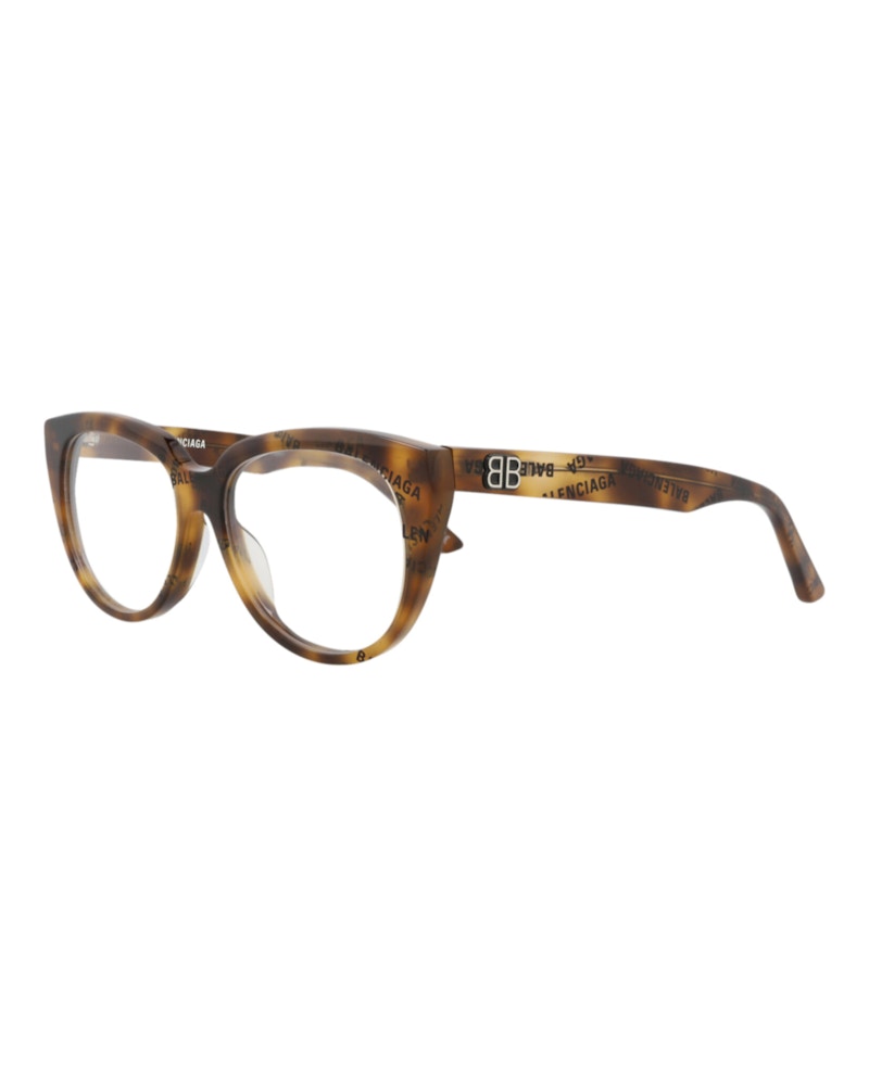 Balenciaga Round-Frame Acetate Optical Frames Havana Havana Transparent (BB0131O-30010040-008)