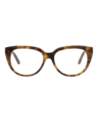 Balenciaga Round-Frame Acetate Optical Frames Havana Havana Transparent (BB0131O-30010040-008)