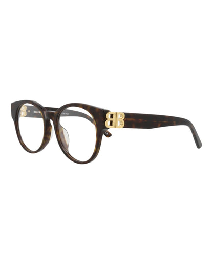 Balenciaga Round-Frame Acetate Optical Frames Havana Havana Transparent (BB0173O-30011315-002)