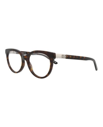 Balenciaga Round-Frame Acetate Optical Frames Havana Havana Transparent (BB0185O-30011863-002)