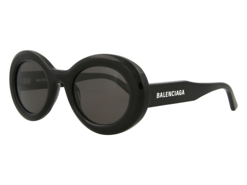 Balenciaga Round-Frame Acetate Sunglasses Black/Grey (BB0074S-30008394-001-00011)
